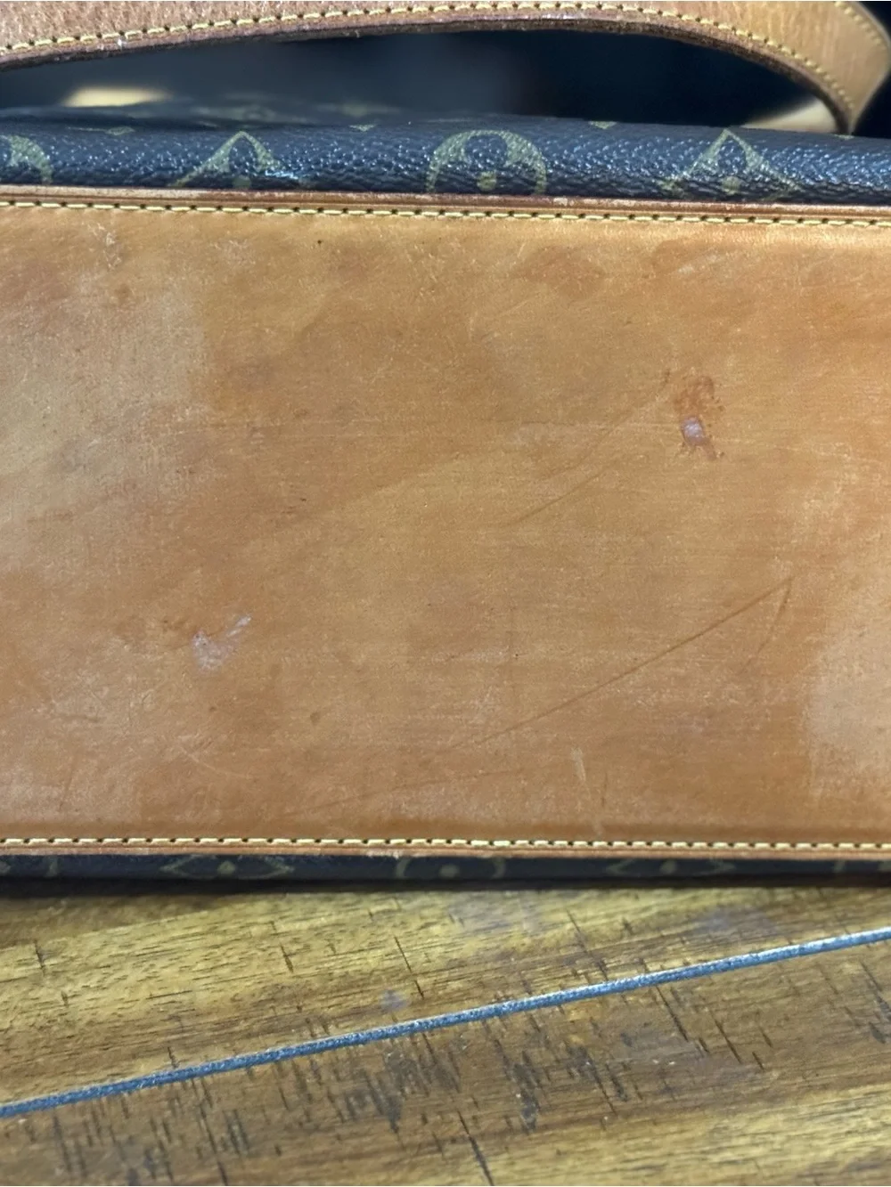 Louis Vuitton Monogram Canvas Tote in Brown and Tan As is! Strap needs repaired!